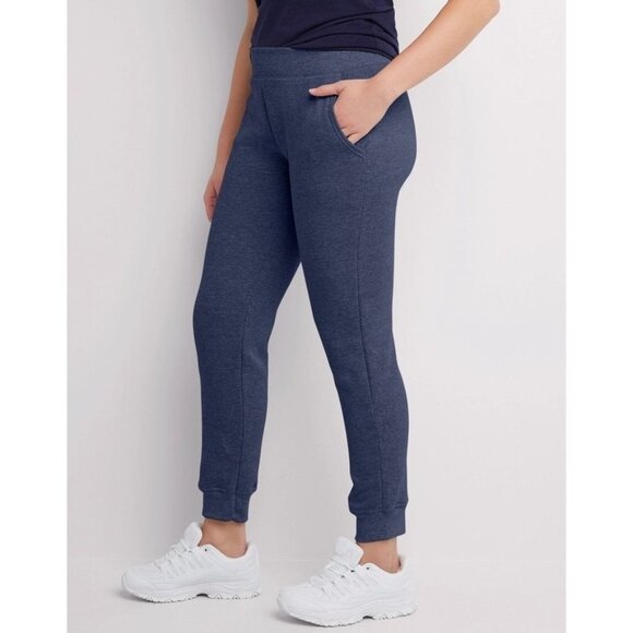 NWT Hanes EcoSmart Women's Fleece Joggers, 29" Size S‎ Color Navy Heather - Picture 4 of 10